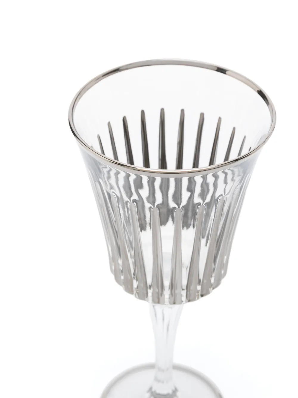 Les-ottomans Platinum Wine Glasses Set (set Of Four) In Silver