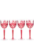 Les-Ottomans Stars crystal wine glasses set (set of four) - Red