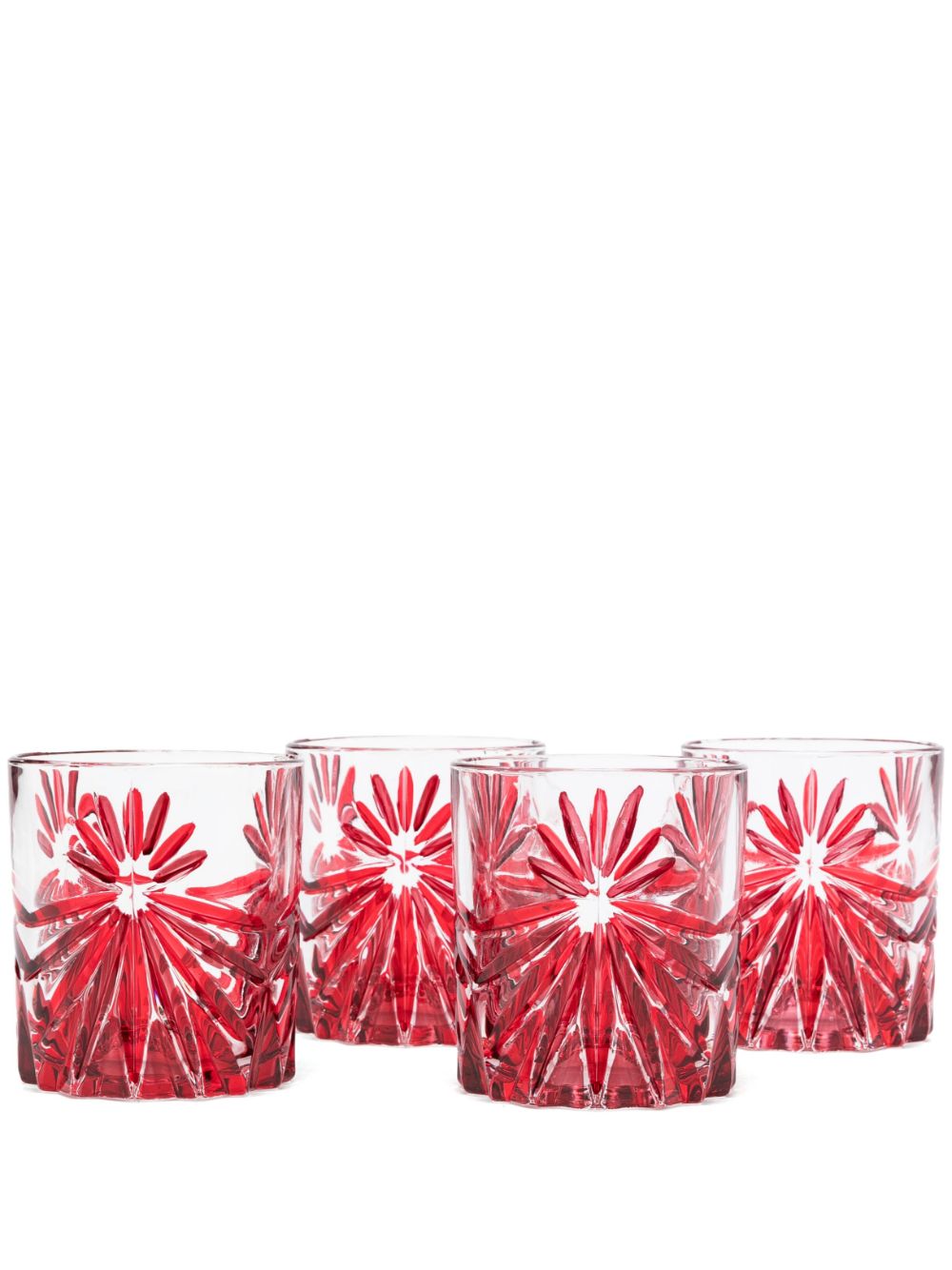 Les-Ottomans Stars glasses (set of four) - Red