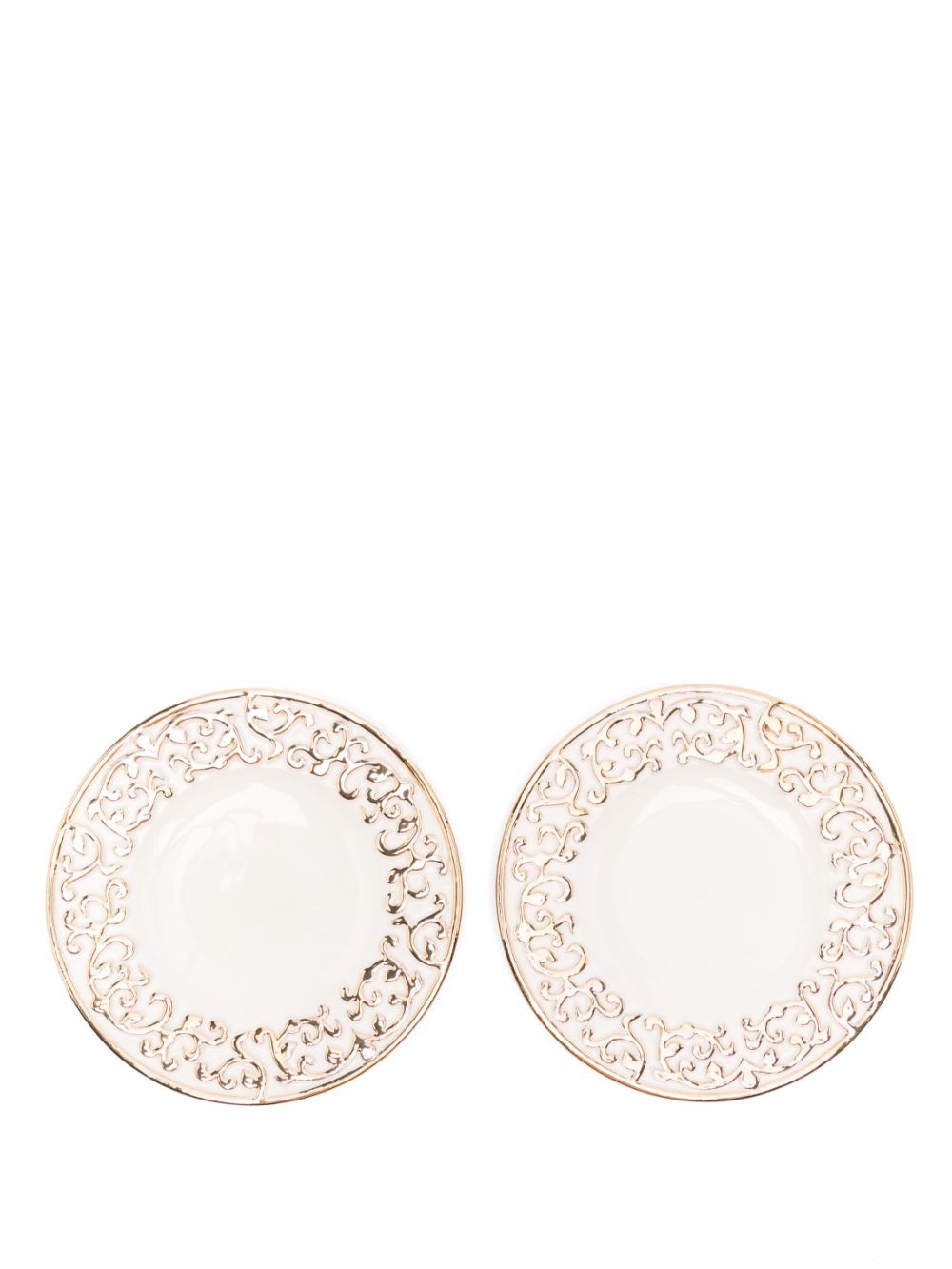 Les-Ottomans Baroque plates (set of two) - White