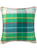 Johnstons of Elgin double-face wool cushion - Green