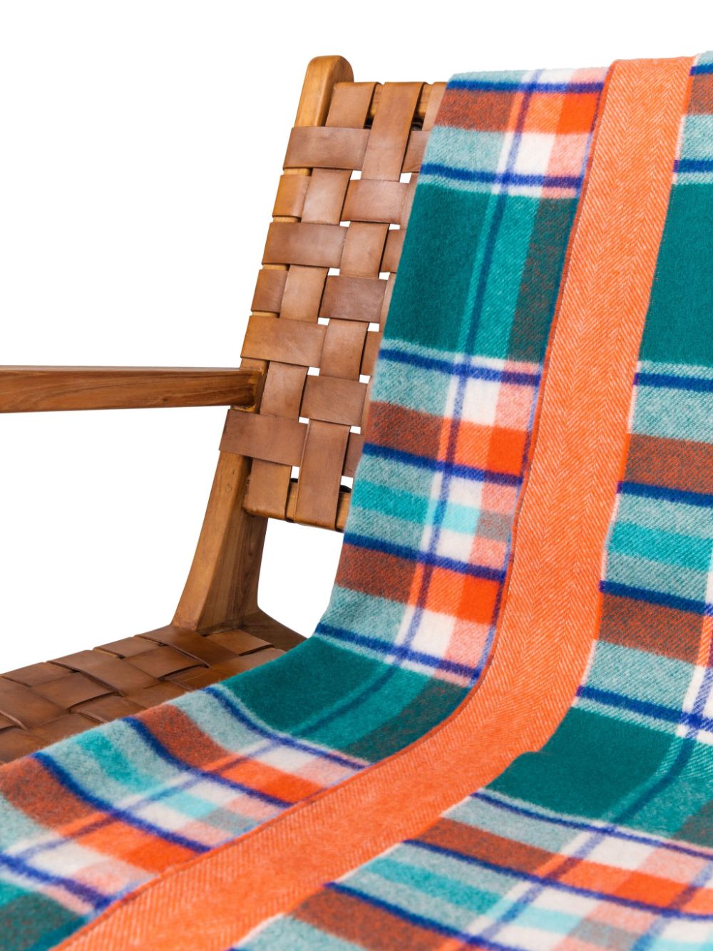 Shop Johnstons Of Elgin Double-face Wool Throw In Orange