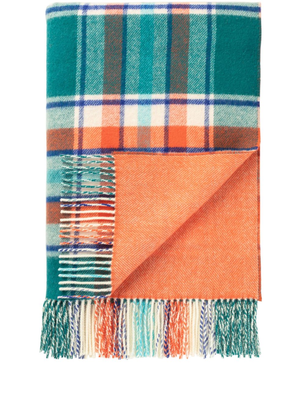 JOHNSTONS OF ELGIN DOUBLE-FACE WOOL THROW 