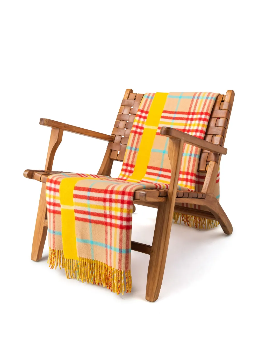 Johnstons Of Elgin Double-face Lambswool Throw In Yellow