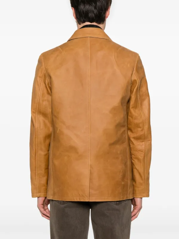 OUR LEGACY single-breasted Leather Blazer | Brown | FARFETCH AO