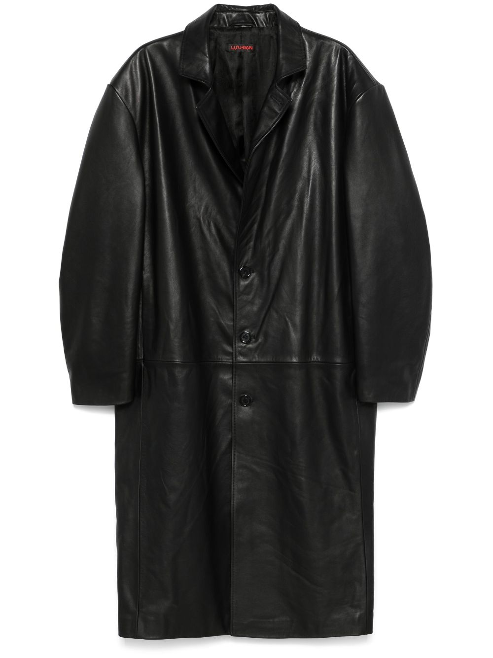 LỰU ĐẠN leather coat - Black