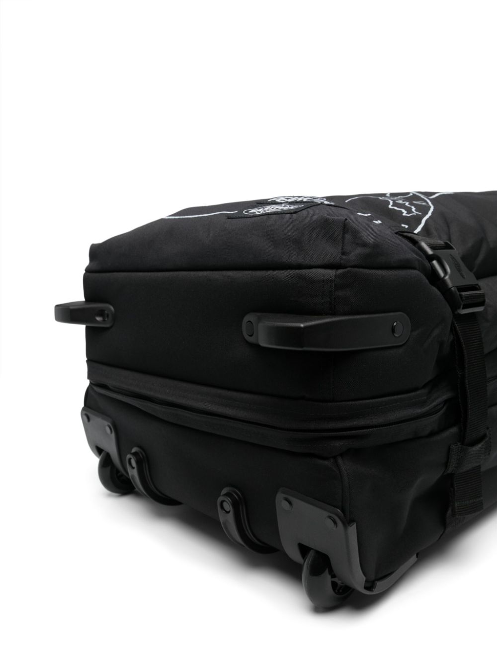 Shop Eastpak X Peanuts Transit'r Luggage Bag In Black