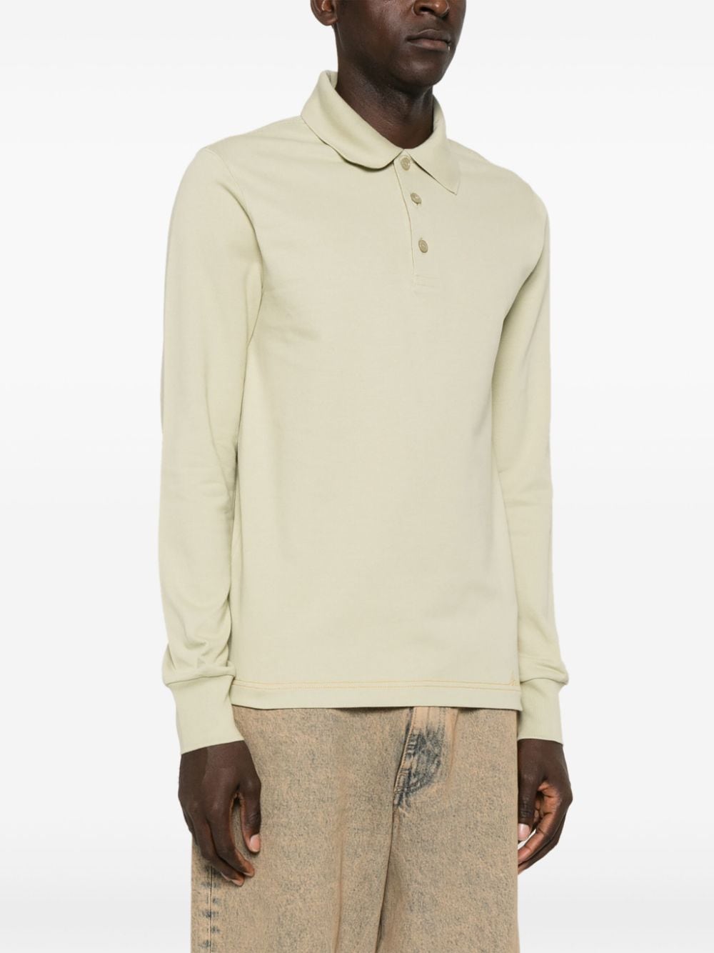 Shop Burberry Logo-embroidered Polo Shirt In Green