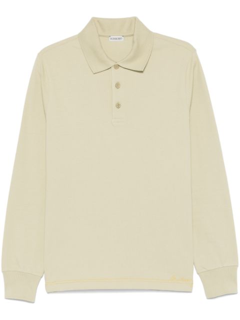 Burberry logo-embroidered polo shirt Men