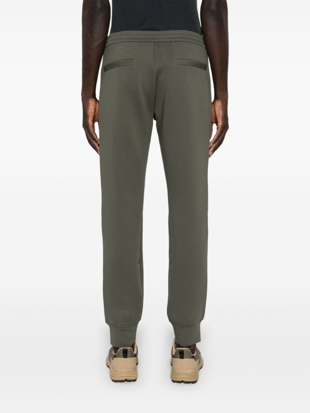 Shop Emporio Armani Logo-trim Sweatpants In Green