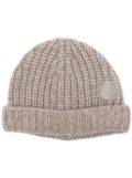 Moncler ribbed beanie - Neutrals