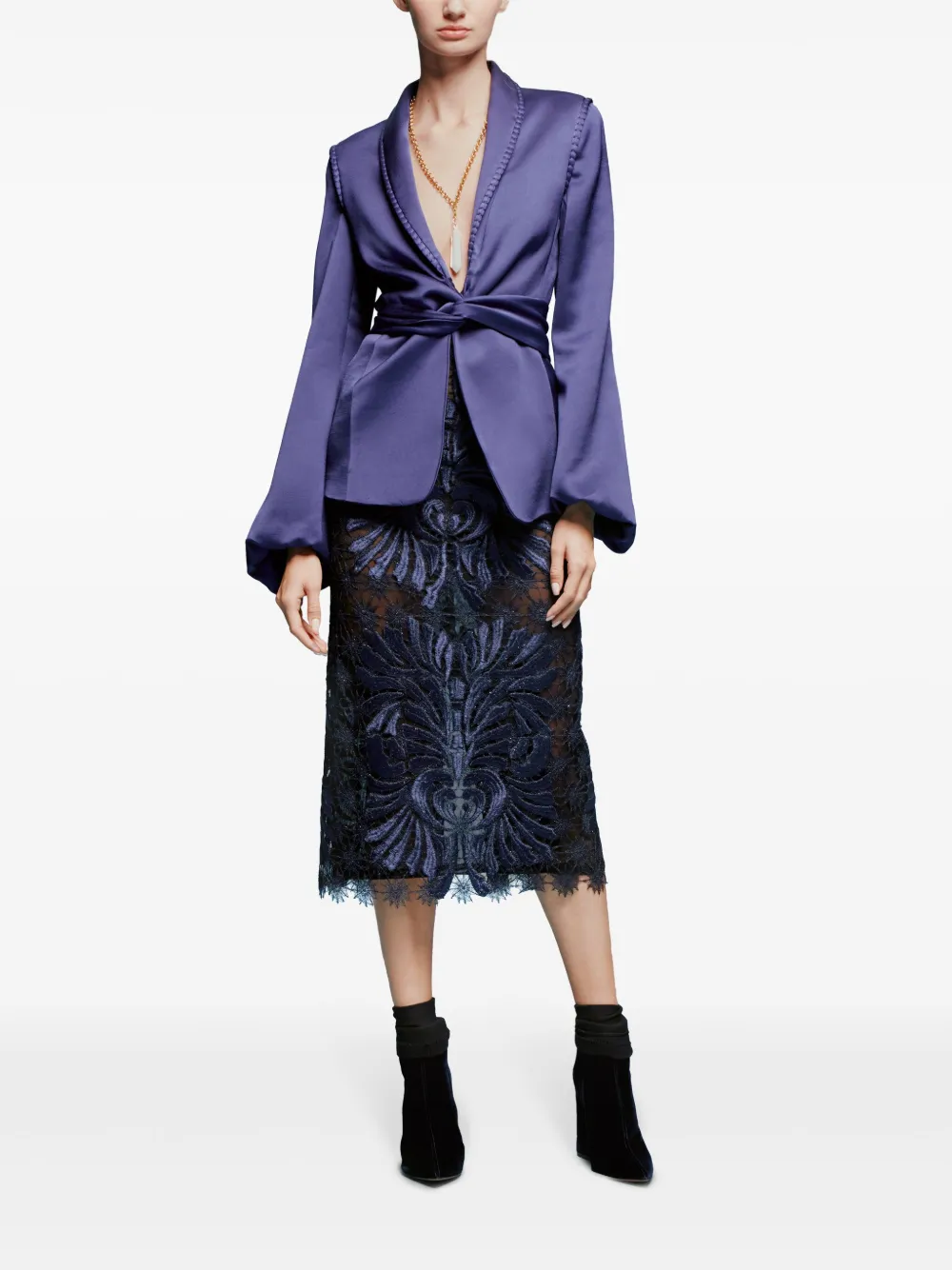 Silvia Tcherassi Leo blazer - Blauw