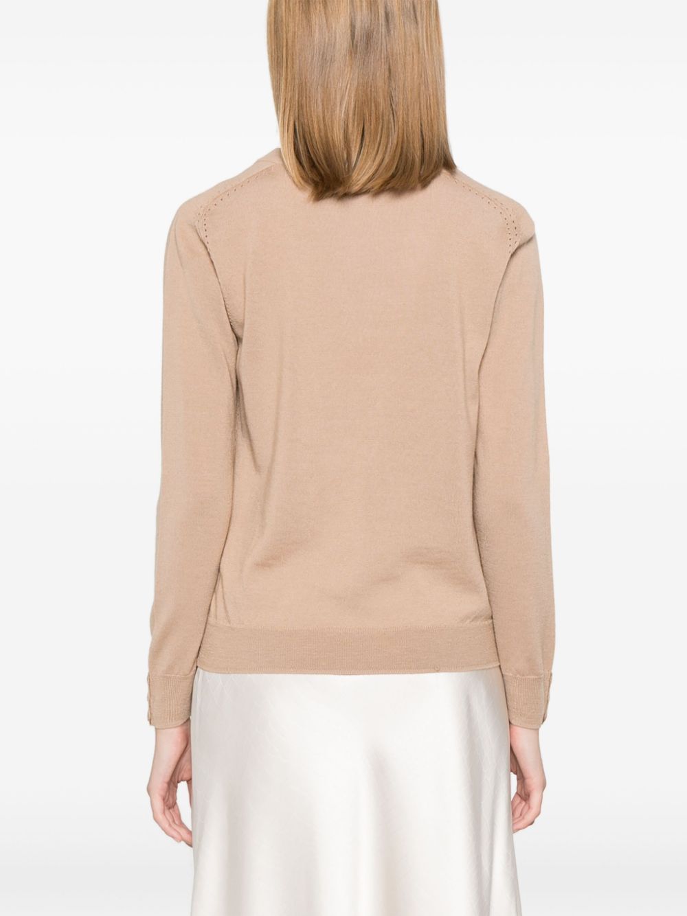 Shop Liu •jo Virgin-wool Sweater In Brown