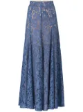 Silvia Tcherassi Lavanda midi skirt - Blue