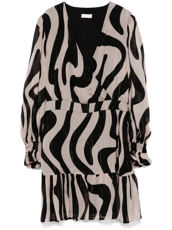 LIU JO abstract-print Dress | Black | FARFETCH TH