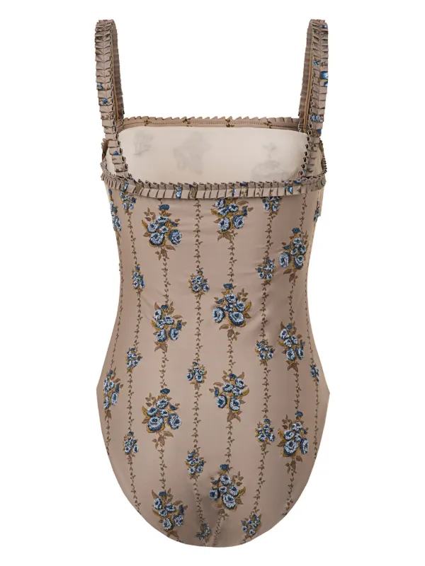 Agua By Agua Bendita Limon Memoria Swimsuit | Brown | FARFETCH