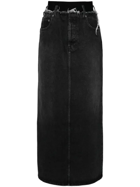 ALAINPAUL distressed denim skirts
