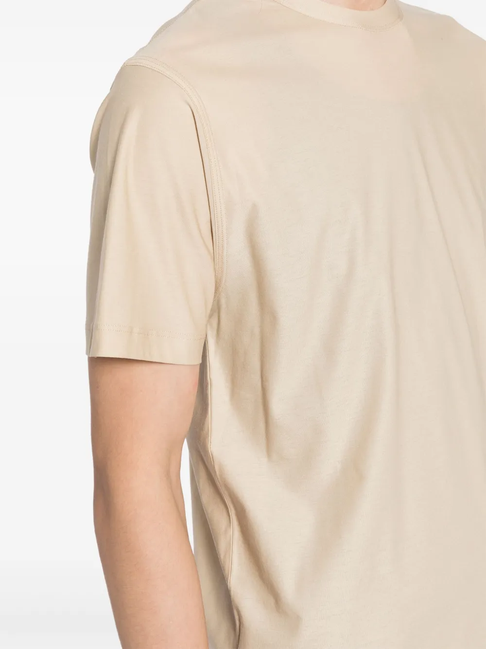 Stone Island Katoenen T-shirt met logoprint Beige