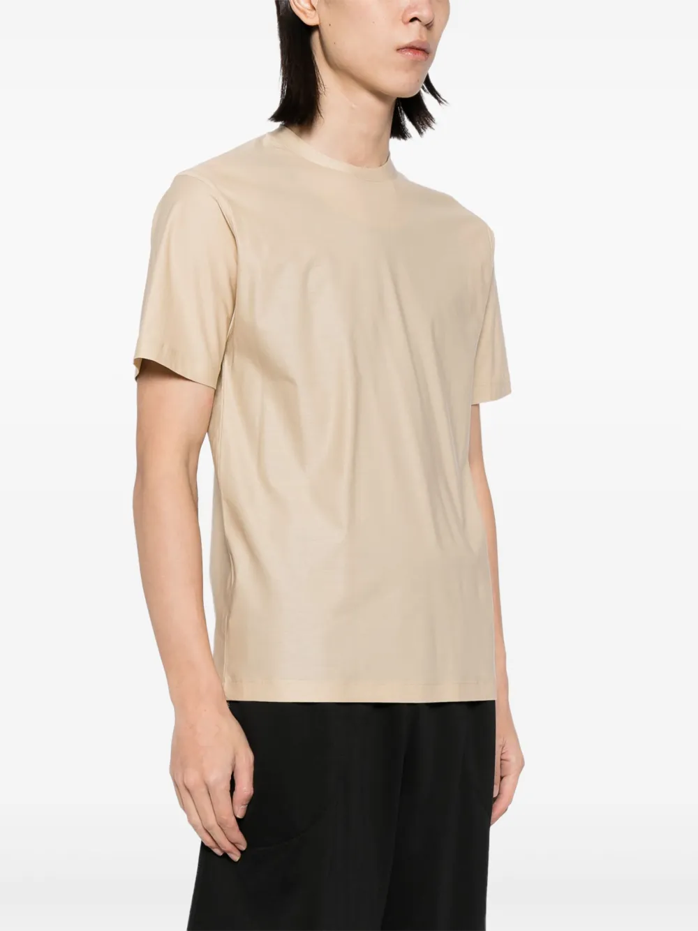 Stone Island Katoenen T-shirt met logoprint Beige