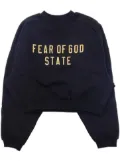 FEAR OF GOD ESSENTIALS logo-print - Black