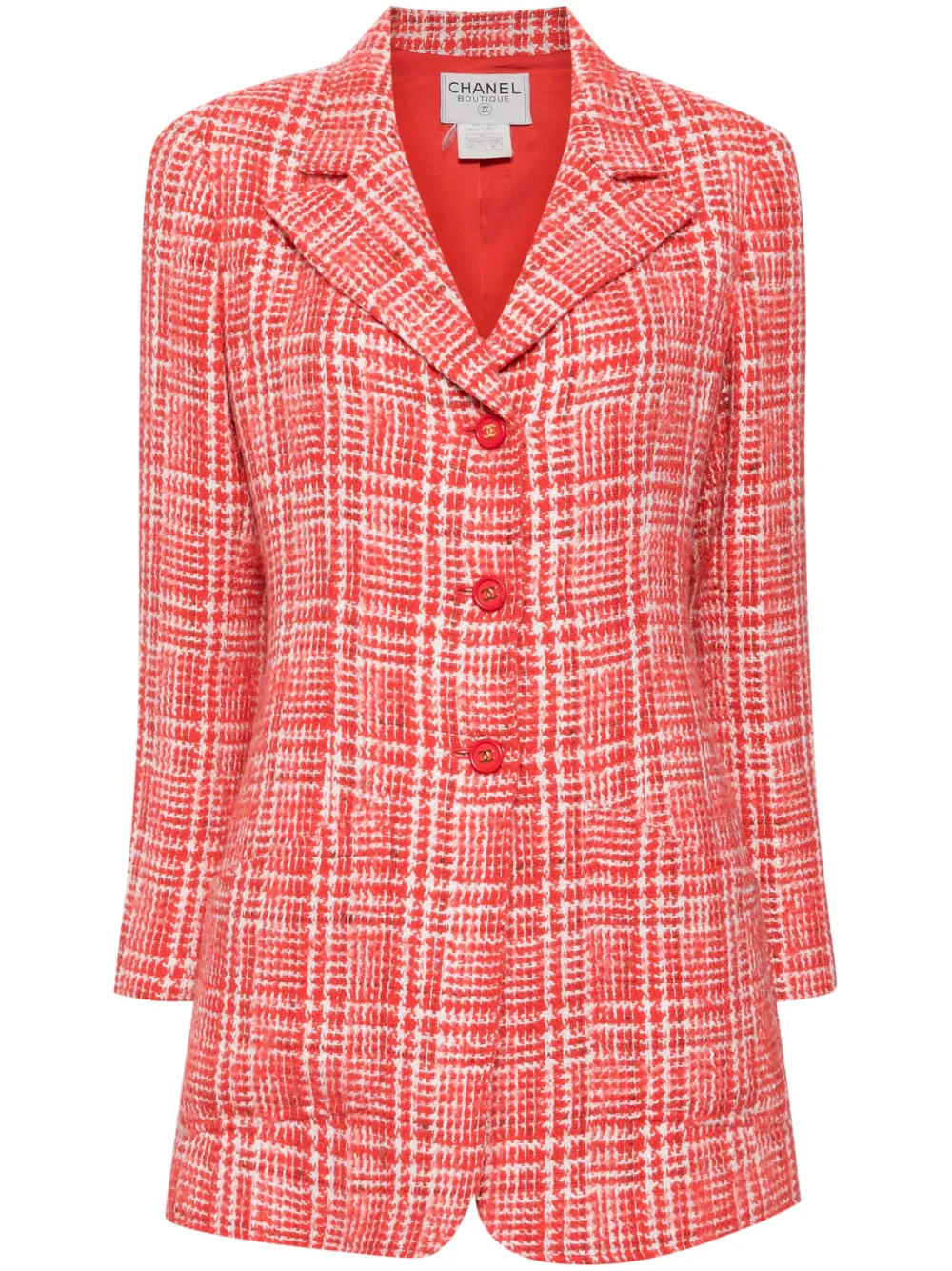 CHANEL Pre-Owned 1997 CC mark button jacket | Red | Image 1