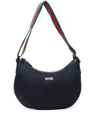 Gucci black gg canvas shoulder bag sale