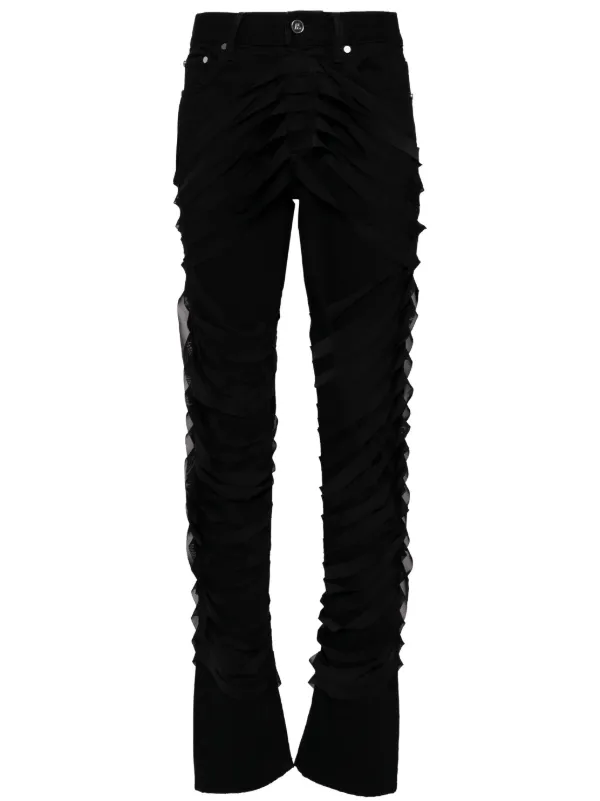 Helmut Lang Men's Work Pants with Leather Patches | Neiman