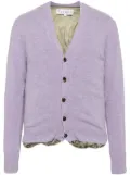 JW Anderson satin-lined cardigan - Purple