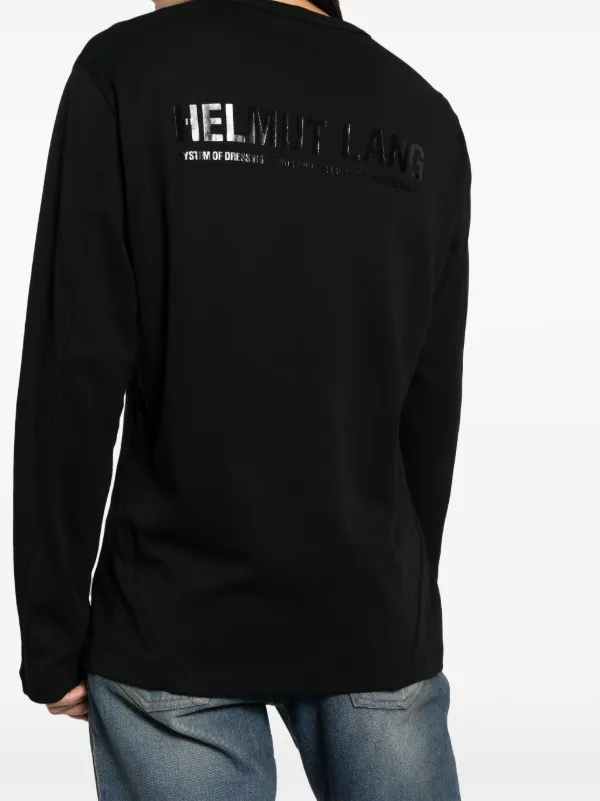 Helmut Lang logo-print long-sleeved T-shirt | Black | FARFETCH