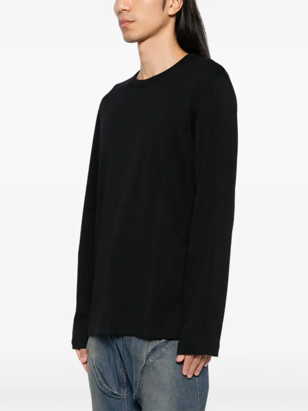 Helmut Lang logo-print long-sleeved T-shirt | Black | FARFETCH