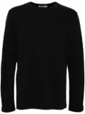 Helmut Lang logo-print long-sleeved T-shirt - Black