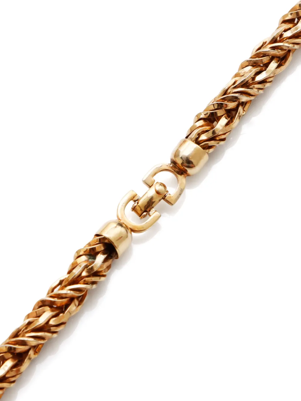 Pre-owned Dior Wheat-chain Necklace In Gold