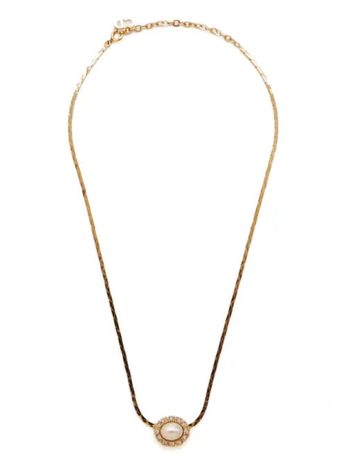Collier à pendentif ovale - Christian Dior Pre-Owned - Modalova