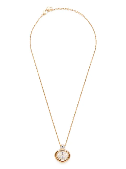 Christian Dior Pre-Owned rhinestone-embellished pendant necklace
