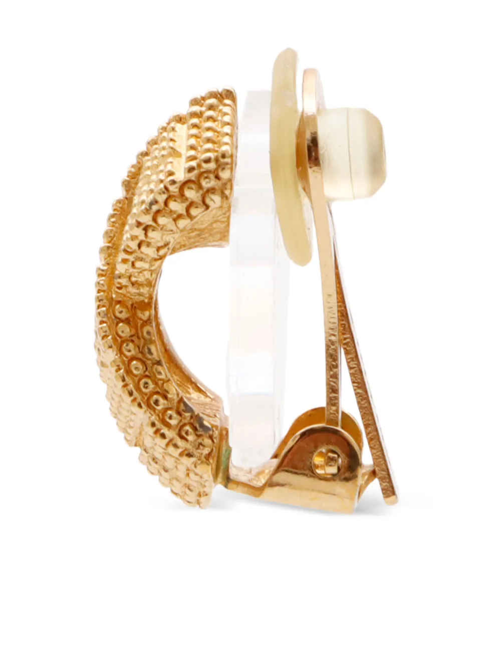 Christian Dior Pre-Owned crossed clip-on earrings - Goud