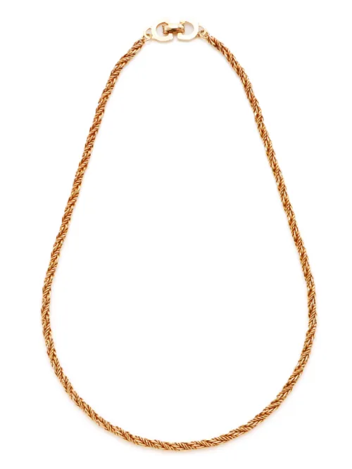 Collier en chaîne à logo CD - Christian Dior Pre-Owned - Modalova