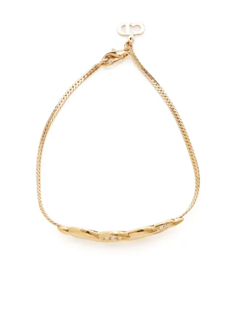 Christian Dior Pre-Owned pulsera de serpiente con detalles de strass