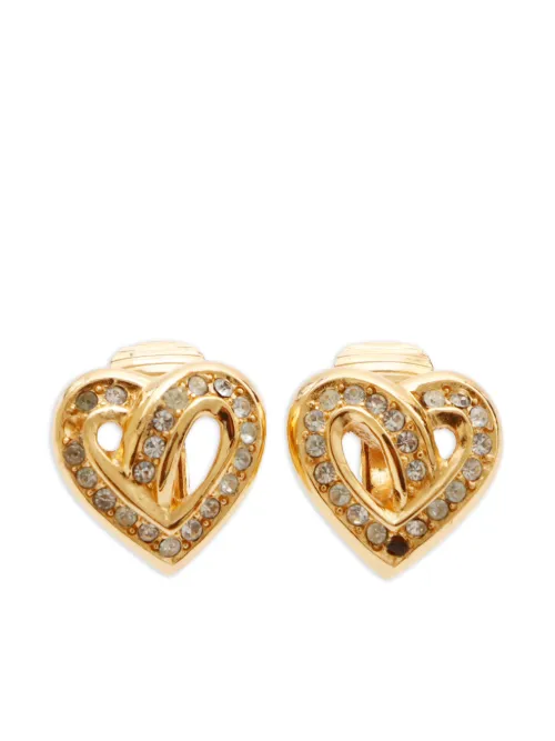 Boucles d'oreilles Heart à clip - Christian Dior Pre-Owned - Modalova