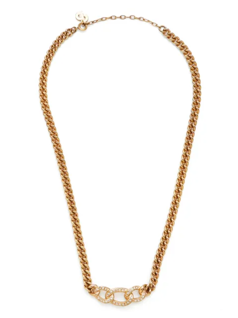 Christian Dior Pre-Owned rhinestone chain necklace