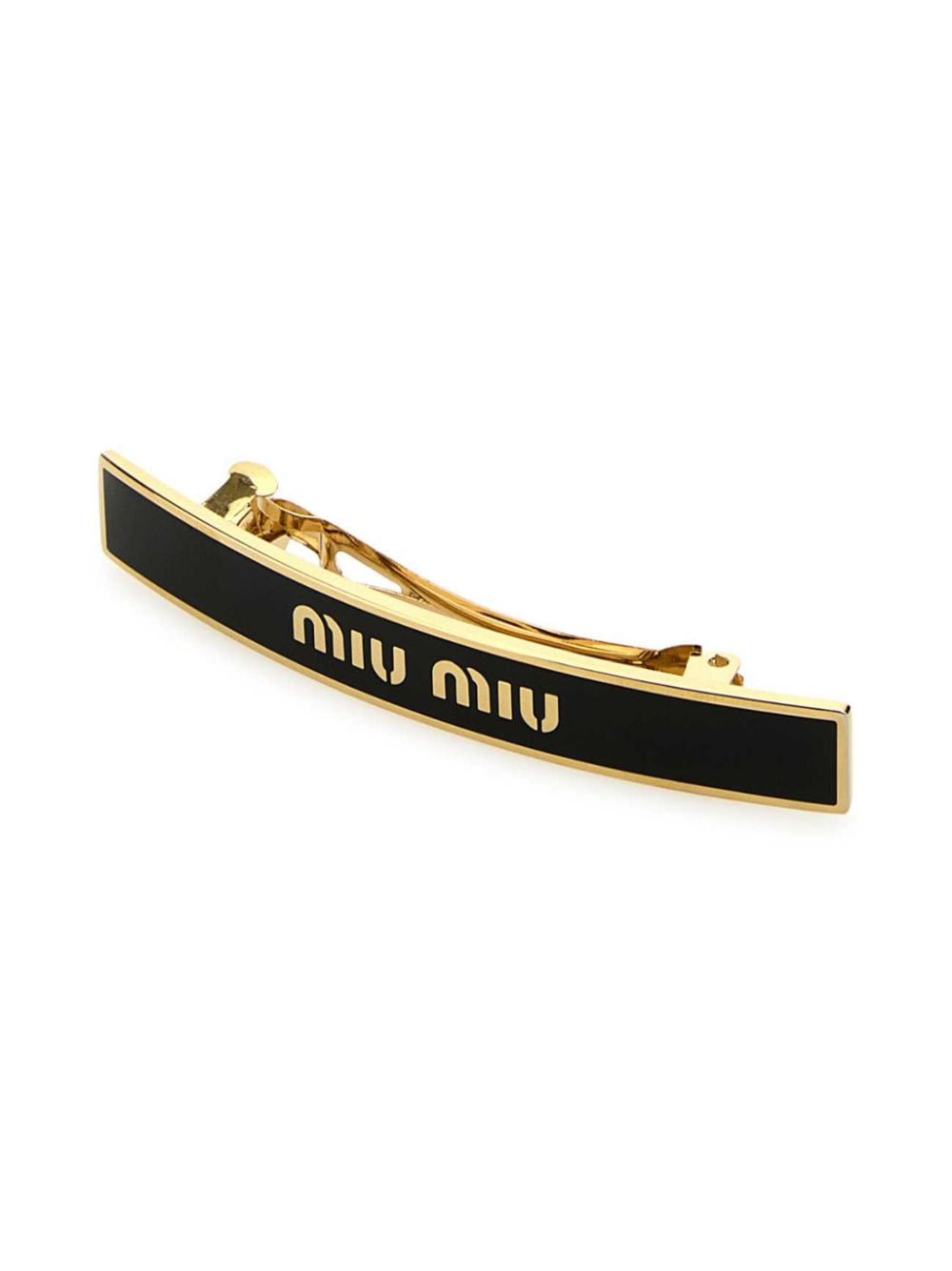 Miu Miu Haarspeld met logo - Zwart