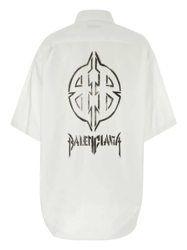 Balenciaga Camisa Metal Bb Stencil | Branco | FARFETCH BR