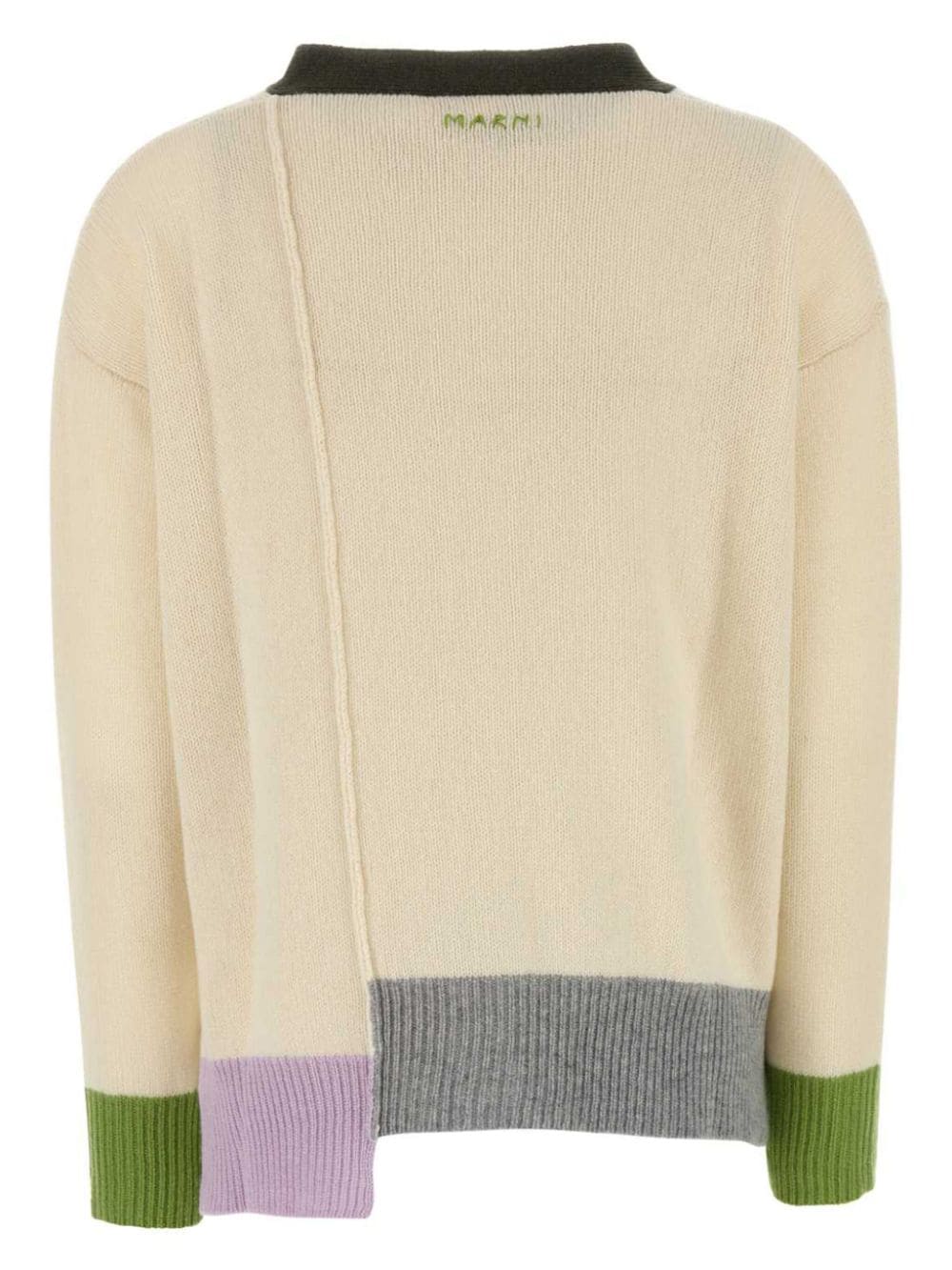 Marni logo-embroidered cardigan - Beige