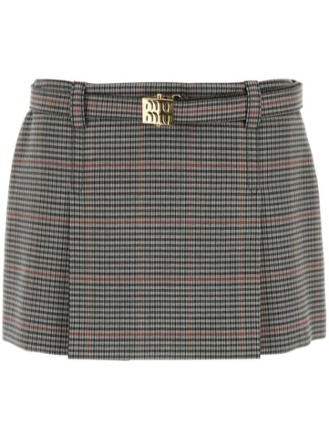 Miu Miu checked mini skirt Women