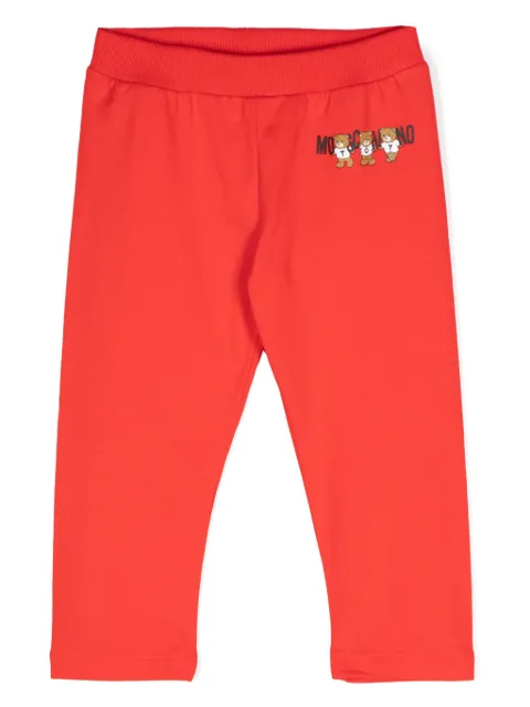 Moschino Kids logo-printed trousers