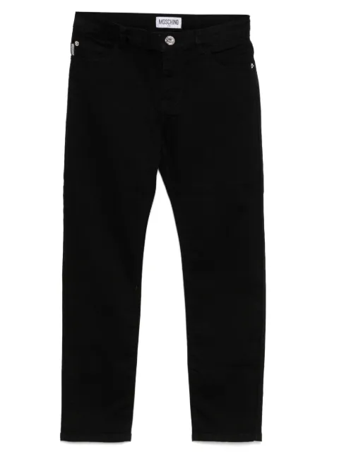 Moschino Kids logo-patch jeans