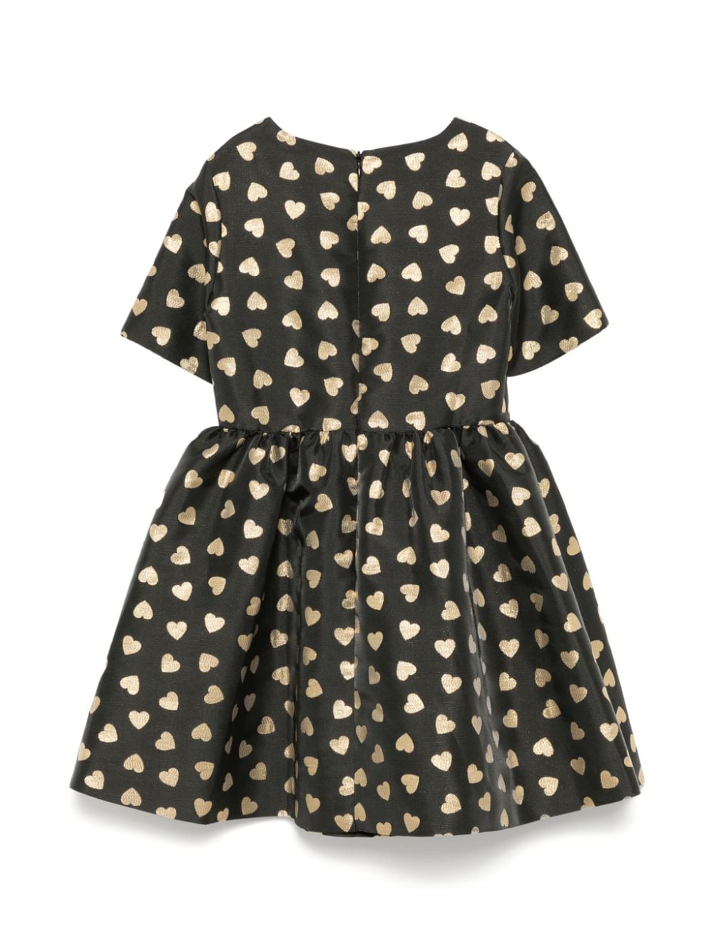 Moschino Kids all-over heart print dress - Zwart