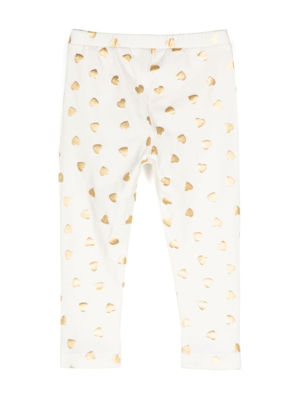 Moschino Kids heart-print cotton-blend leggings - Wit