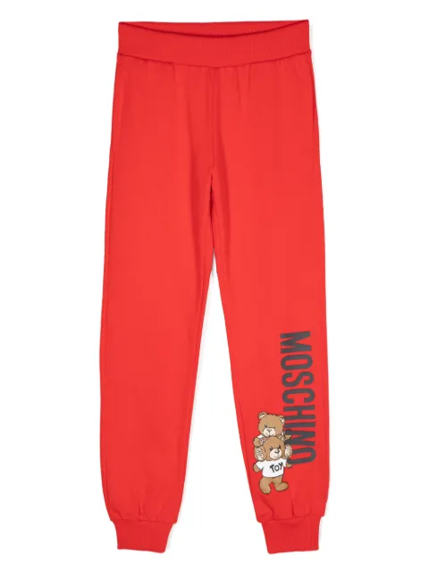 Moschino Kids بنطال قطن بطبعة دب تيدي