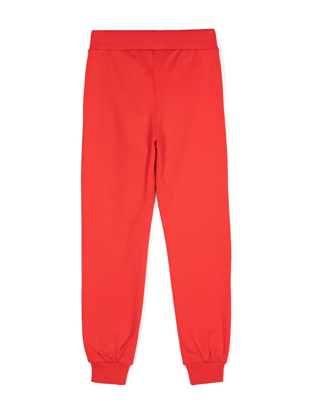 Moschino Kids teddybear-print cotton trousers - Rood