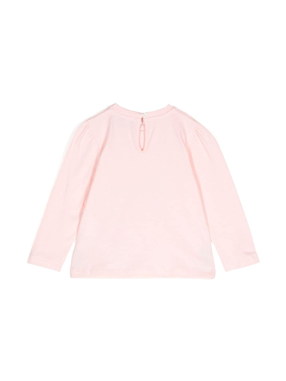 Moschino Kids teddybear-print long-sleeved T-shirt - Roze